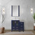 Lexora Volez 36 inch W Navy Blue Bath Vanity Cabinet