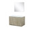 Lexora  LVFB36SK210 Fairbanks 36 in W x 20 in D Rustic Acacia Bath Vanity, White Quartz Top and 28 in Mirror