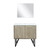 Lexora LLC36SKSOSM28 Lancy 36 inch W x 20 in D Rustic Acacia Bath Vanity Cabinet, White Quartz Top and 28 in Mirror