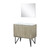 Lexora LLC36SKSOSM28 Lancy 36 inch W x 20 in D Rustic Acacia Bath Vanity Cabinet, White Quartz Top and 28 in Mirror
