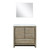 Lexora LLF36SKSOSM28 Lafarre 36 inch W x 20 in D Rustic Acacia Bath Vanity Cabinet, White Quartz Top and 28 in Mirror