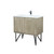 Lexora LLC36SKSOS000FCH Lancy 36 inch W x 20 in D Rustic Acacia Bath Vanity Cabinet, White Quartz Top and Chrome Faucet Set