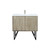 Lexora LLC36SKSOS000FBN Lancy 36 inch W x 20 in D Rustic Acacia Bath Vanity Cabinet, White Quartz Top and Brushed Nickel Faucet Set