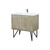 Lexora  LVLY36SRA302 Lancy 36 in W x 20 in D Rustic Acacia Bath Vanity, Cultured Marble Top and Brushed Nickel Faucet Set