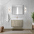 Lexora  LVFB36SK304 Fairbanks 36 in W x 20 in D Rustic Acacia Bath Vanity, Cultured Marble Top and Rose Gold Faucet Set