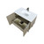 Lexora Lancy 36 inch W x 20 in D Rustic Acacia Bath Vanity Cabinet, White Quartz Top and Gun Metal Faucet Set