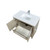 Lexora Lafarre 36 inch W x 20 in D Rustic Acacia Bath Vanity Cabinet, White Quartz Top and Chrome Faucet Set