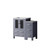 Lexora Volez 36 inch W Dark Grey Vanity Cabinet with Side Cabinet, and White Ceramic Top