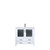 Lexora LVV36SA601 Volez 36 inch W White Bath Vanity Cabinet, White Ceramic Top, and Faucet Set