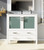 Lexora LVV36SA601 Volez 36 inch W White Bath Vanity Cabinet, White Ceramic Top, and Faucet Set