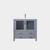 Lexora Volez 36 inch W Dark Grey Bath Vanity Cabinet, White Ceramic Top, and Faucet Set