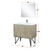 Lexora LLC36SKSOSM28FBN Lancy 36 inch W x 20 in D Rustic Acacia Bath Vanity Cabinet, White Quartz Top, Brushed Nickel Faucet Set and 28 in Mirror
