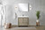 Lexora LLF36SKSOS000FGM Lafarre 36 inch W x 20 in D Rustic Acacia Bath Vanity Cabinet, White Quartz Top and Gun Metal Faucet Set