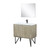 Lexora Lancy 36 inch W x 20 in D Rustic Acacia Bath Vanity Cabinet, Cultured Marble Top, Gun Metal Faucet Set and 28 in Mirror