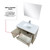 Lexora LLF36SKSOSM28FCH Lafarre 36 inch W x 20 in D Rustic Acacia Bath Vanity Cabinet, White Quartz Top, Chrome Faucet Set and 28 in Mirror