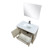 Lexora LVLF36SRA313 Lafarre 36 inch W x 20 in D Rustic Acacia Bath Vanity Cabinet, Cultured Marble Top, Gun Metal Faucet Set and 28 in Mirror