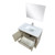 Lexora Lafarre 36 inch W x 20 in D Rustic Acacia Bath Vanity Cabinet, White Quartz Top, Brushed Nickel Faucet Set and 28 in Mirror