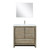 Lexora LVLF36SRA312 Lafarre 36 inch W x 20 in D Rustic Acacia Bath Vanity Cabinet, Cultured Marble Top, Brushed Nickel Faucet Set and 28 in Mirror