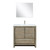 Lexora Lafarre 36 inch W x 20 in D Rustic Acacia Bath Vanity Cabinet, Cultured Marble Top, Brushed Nickel Faucet Set and 28 in Mirror