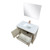 Lexora LVLF36SRA314 Lafarre 36 inch W x 20 in D Rustic Acacia Bath Vanity Cabinet, Cultured Marble Top, Rose Gold Faucet Set and 28 in Mirror