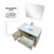 Lexora Lafarre 36 inch W x 20 in D Rustic Acacia Bath Vanity Cabinet, Cultured Marble Top, Rose Gold Faucet Set and 28 in Mirror