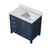 Lexora  LVJ36SE300R Jacques 36 in. W x 22 in. D Right Offset Navy Blue Bath Vanity and Cultured Marble Top
