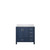 Lexora LVJ36SE300L Jacques 36 in. W Left Offset Navy Blue Bath Vanity Cabinet and Cultured Marble Top