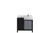 Lexora LZ342236SLISFMC Zilara 36 inch W Black and Grey Bath Vanity Cabinet, Castle Grey Marble Top and Chrome Faucet Set