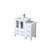 Lexora Volez 36 inch W White Vanity Cabinet with Side Cabinet, White Ceramic Top, and Faucet Set