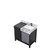 Lexora Zilara 36 inch W Black and Grey Bath Vanity Cabinet, Castle Grey Marble Top and Gun Metal Faucet Set
