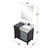 Lexora Zilara 36 inch W Black and Grey Bath Vanity Cabinet, Castle Grey Marble Top, Matte Black Faucet Set and 30 in Mirror