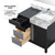 Lexora Zilara 36 inch W Black and Grey Bath Vanity Cabinet, Castle Grey Marble Top, Chrome Faucet Set and 30 in Mirror