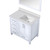 Lexora Jacques 36 in. W Right Offset White Bath Vanity Cabinet, Cultured Marble Top, and 34 in. Mirror