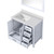 Lexora Jacques 36 in. W Left Offset White Bath Vanity Cabinet, Cultured Marble Top, and 34 in. Mirror