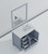 Lexora LVJ36SB310R Jacques 36 in. W Right Offset Dark Grey Bath Vanity Cabinet, Cultured Marble Top, and 34 in. Mirror