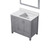 Lexora LVJ36SD310R Jacques 36 in. W Right Offset Distressed Grey Bath Vanity Cabinet, Cultured Marble Top, and 34 in. Mirror
