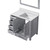 Lexora LVJ36SD310R Jacques 36 in. W Right Offset Distressed Grey Bath Vanity Cabinet, Cultured Marble Top, and 34 in. Mirror