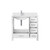 Lexora LVJ36SA201L Jacques 36 in. W Left Offset White Bath Vanity Cabinet, White Quartz Top, and Faucet Set