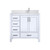 Lexora LVJ36SA201R Jacques 36 in. W Right Offset White Bath Vanity Cabinet, White Quartz Top, and Faucet Set