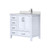 Lexora LVJ36SA201R Jacques 36 in. W Right Offset White Bath Vanity Cabinet, White Quartz Top, and Faucet Set