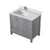 Lexora Jacques 36 in. W Left Offset Distressed Grey Bath Vanity Cabinet, Cultured Marble Top, and Faucet Set