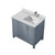 Lexora LVJ36SB201R Jacques 36 in. W Right Offset Dark Grey Bath Vanity Cabinet, White Quartz Top, and Faucet Set