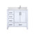 Lexora Jacques 36 in. W Right Offset White Bath Vanity Cabinet, Cultured Marble Top, and Faucet Set