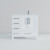 Lexora Jacques 36 in. W Right Offset White Bath Vanity Cabinet, Cultured Marble Top, and Faucet Set