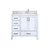Lexora LVJ36SA101R Jacques 36 in. W Right Offset White Bath Vanity Cabinet, Carrara Marble Top, and Faucet Set