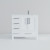 Lexora LVJ36SA101R Jacques 36 in. W Right Offset White Bath Vanity Cabinet, Carrara Marble Top, and Faucet Set