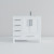 Lexora Jacques 36 in. W Right Offset White Bath Vanity Cabinet, Carrara Marble Top, and Faucet Set