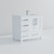 Lexora LVJ36SA101R Jacques 36 in. W Right Offset White Bath Vanity Cabinet, Carrara Marble Top, and Faucet Set