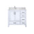 Lexora LVJ36SA101L Jacques 36 in. W Left Offset White Bath Vanity Cabinet, Carrara Marble Top, and Faucet Set