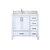 Lexora Jacques 36 in. W Left Offset White Bath Vanity Cabinet, Carrara Marble Top, and Faucet Set
